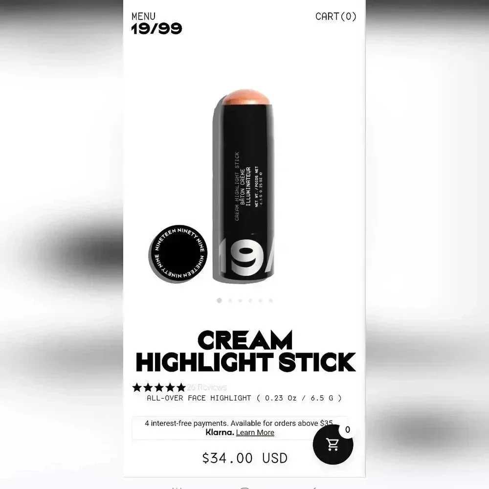 NEW SEALED 19/99 Cream Highlight Stick in MIELE